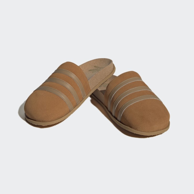 Chanclas Adidas Adimule Lea Marrón Claro