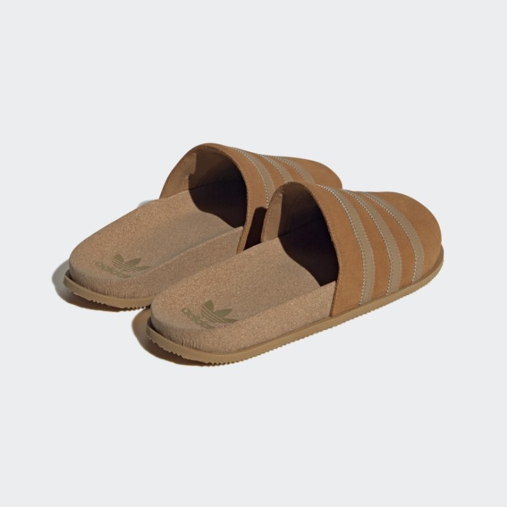 Chanclas Adidas Adimule Lea Marrón Claro