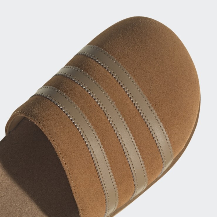 Chanclas Adidas Adimule Lea Marrón Claro