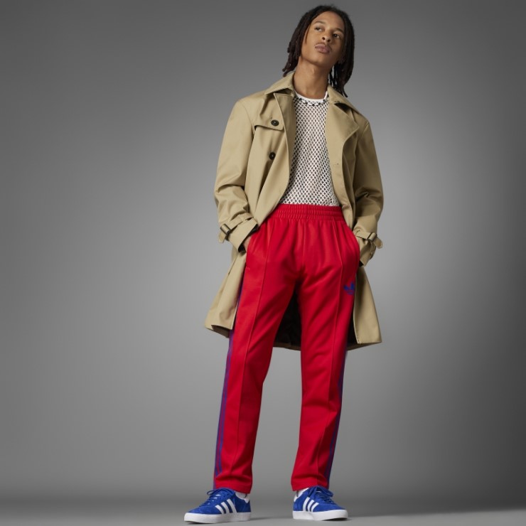 Pantalones De Chándal De Rayas Escarlata Adicolor Heritage Now Adidas