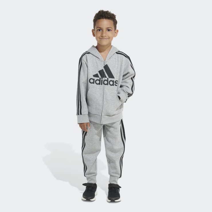 Conjunto De Chaqueta Con Capucha De Forro Polar Hthd Essential De Adidas En Carbón