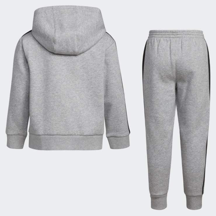 Conjunto De Chaqueta Con Capucha De Forro Polar Hthd Essential De Adidas En Carbón