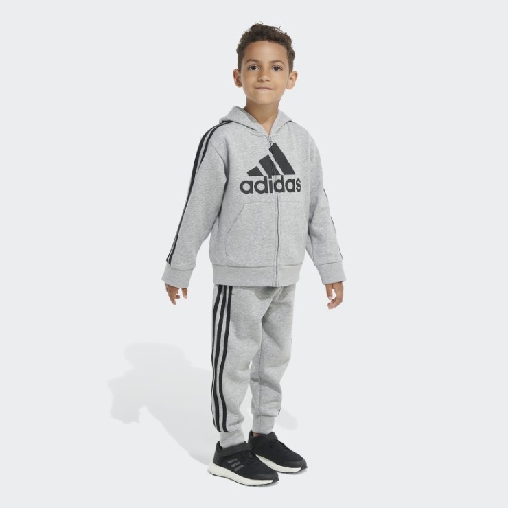 Conjunto De Chaqueta Con Capucha De Forro Polar Hthd Essential De Adidas En Carbón