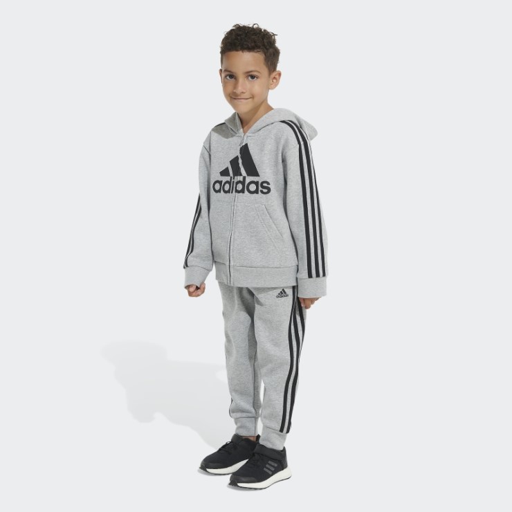 Conjunto De Chaqueta Con Capucha De Forro Polar Hthd Essential De Adidas En Carbón