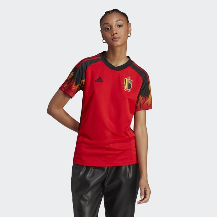 Camiseta Adidas Belgium 22 Primera Equipación Negro Caliente