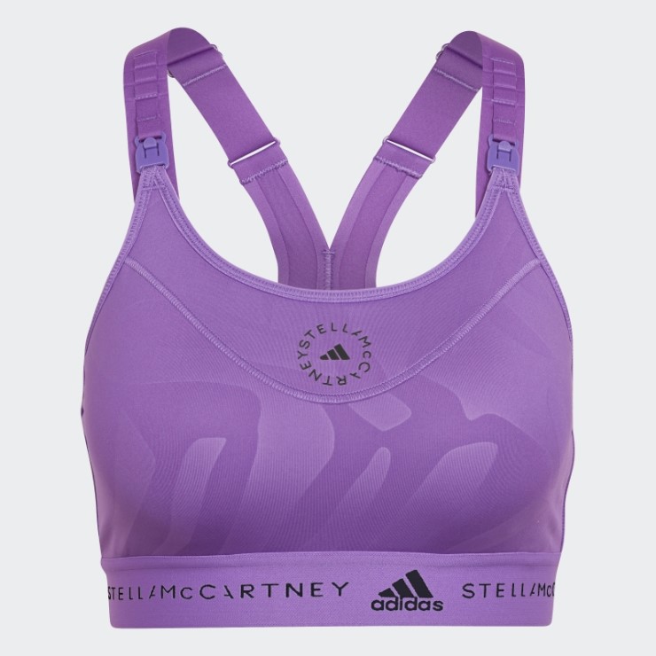 Adidas By Stella Mccartney Sujetador De Lactancia De Alto Apoyo Para Maternidad, Color Morado