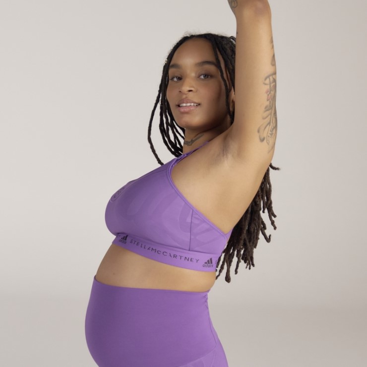 Adidas By Stella Mccartney Sujetador De Lactancia De Alto Apoyo Para Maternidad, Color Morado