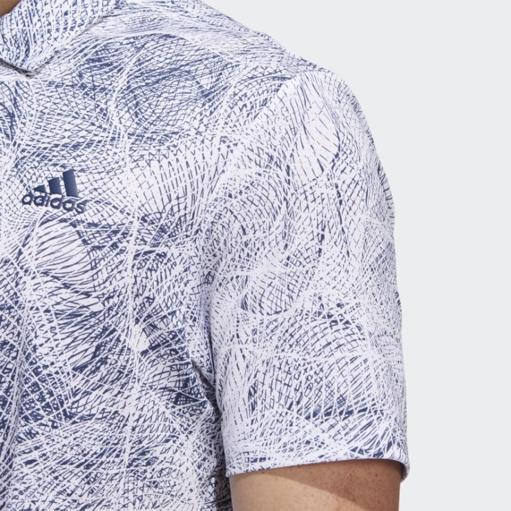 Polo Con Estampado De Movimiento Blanco Adidas