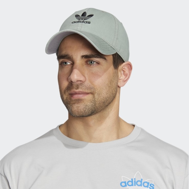 Gorra Holgada Con Tira Trasera Plateada Adidas