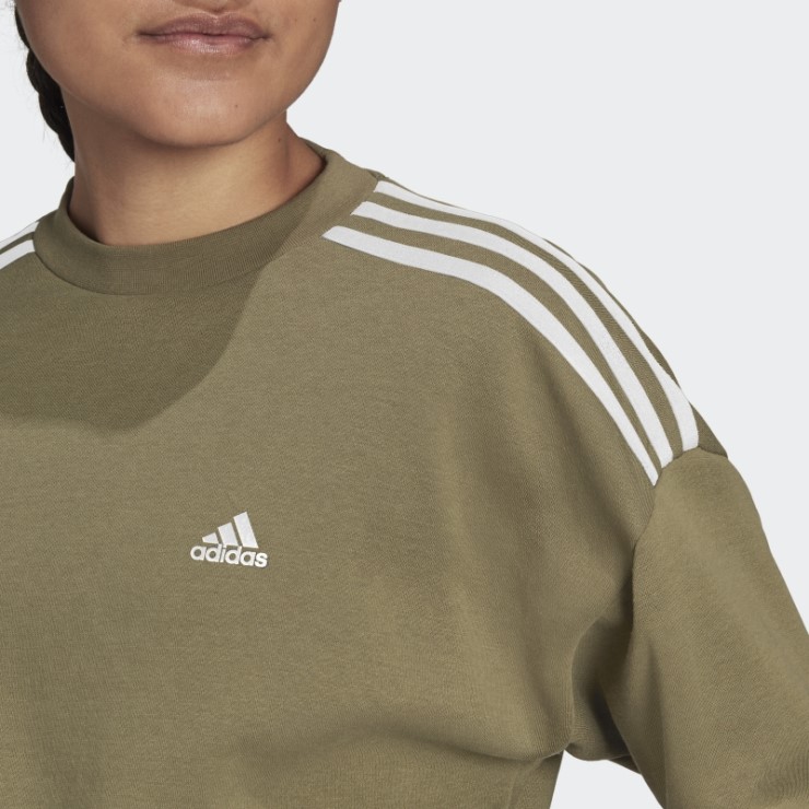 Sudadera Hyperglam Crop Crew Oliva Adidas