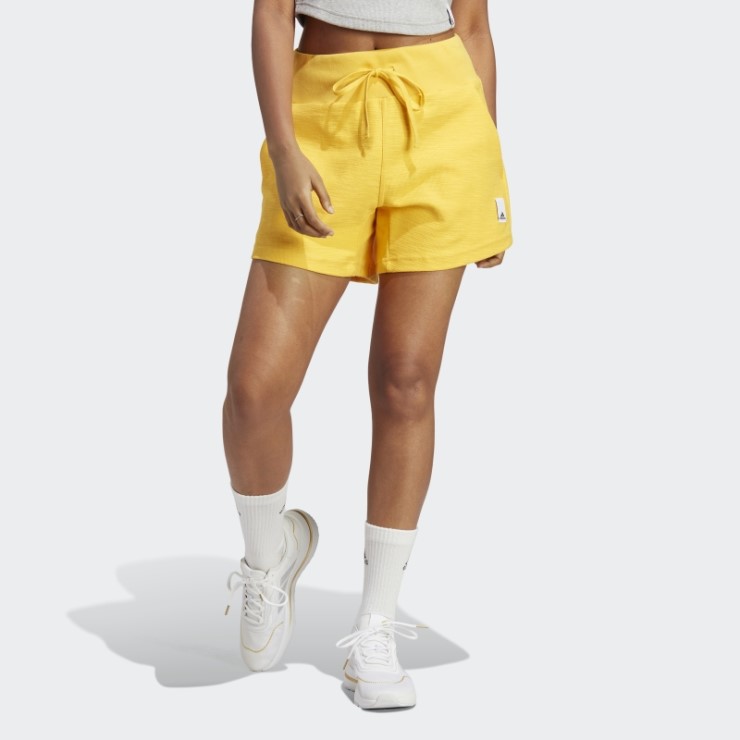 Adidas Lounge Shorts Dorados De Rizo