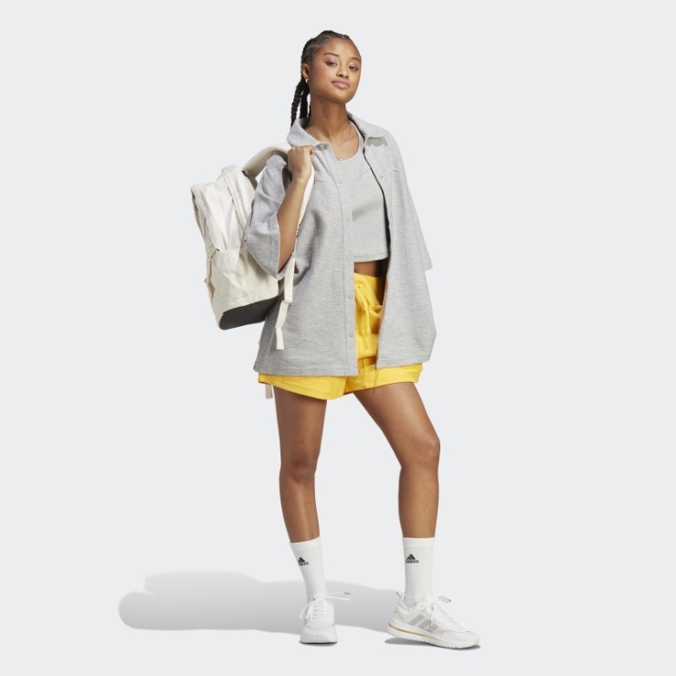 Adidas Lounge Shorts Dorados De Rizo