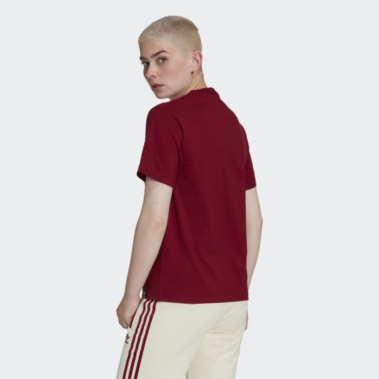 Adidas Camiseta Burdeos Con Bordado