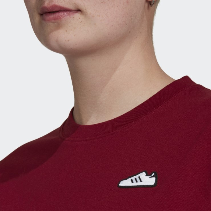 Adidas Camiseta Burdeos Con Bordado