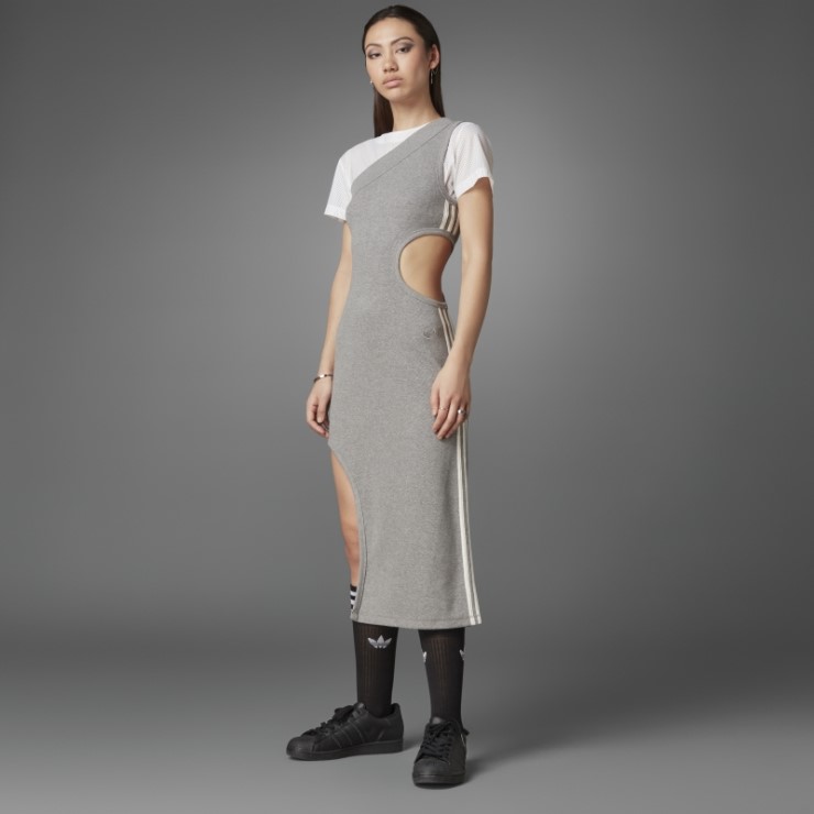 Core Heather Adidas Versión Azul Vestido De Un Solo Hombro