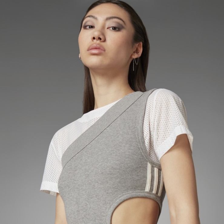 Core Heather Adidas Versión Azul Vestido De Un Solo Hombro