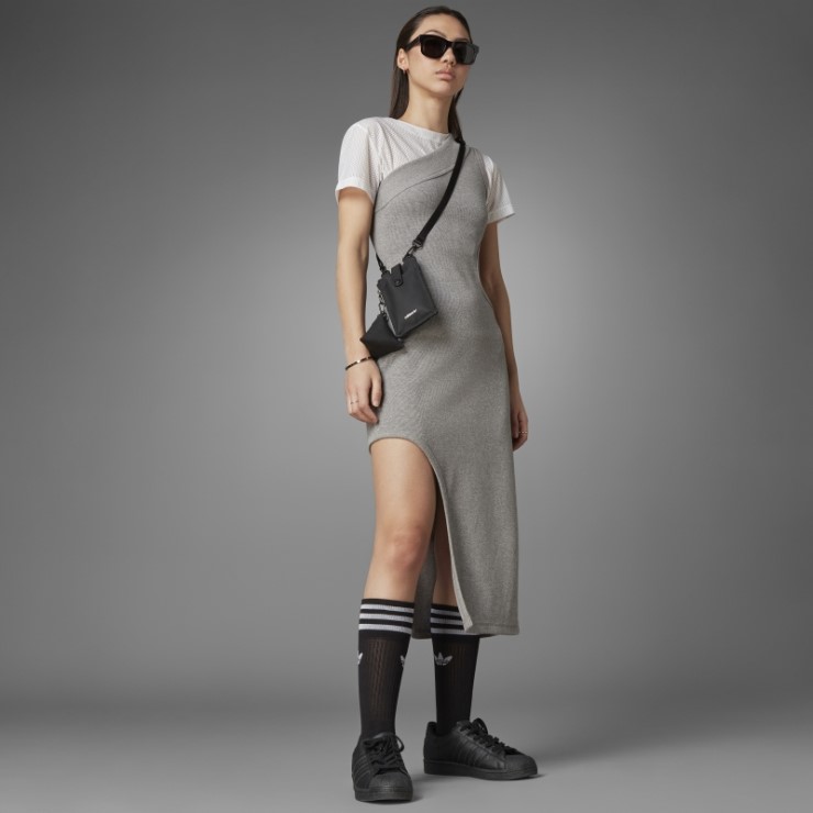 Core Heather Adidas Versión Azul Vestido De Un Solo Hombro