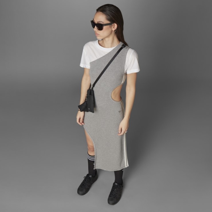 Core Heather Adidas Versión Azul Vestido De Un Solo Hombro