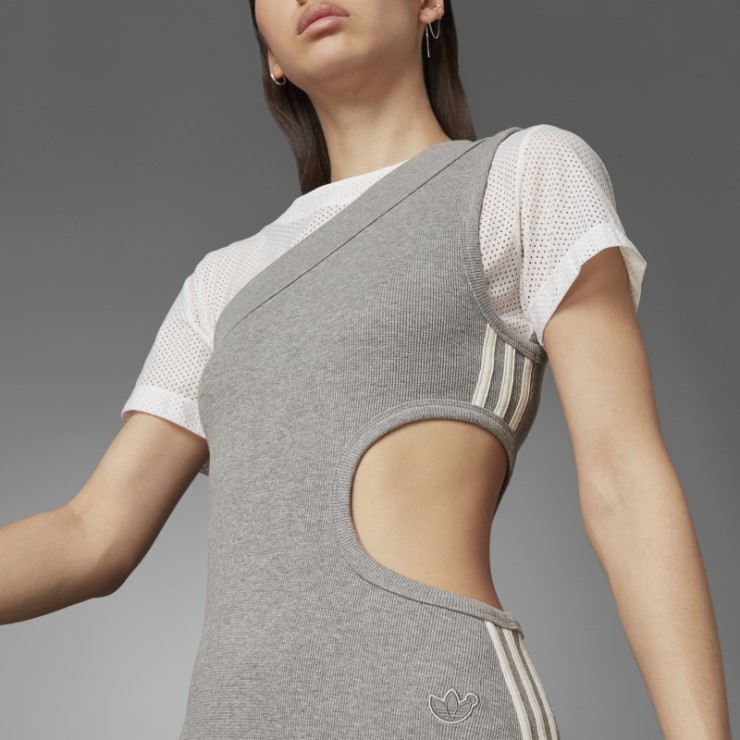 Core Heather Adidas Versión Azul Vestido De Un Solo Hombro