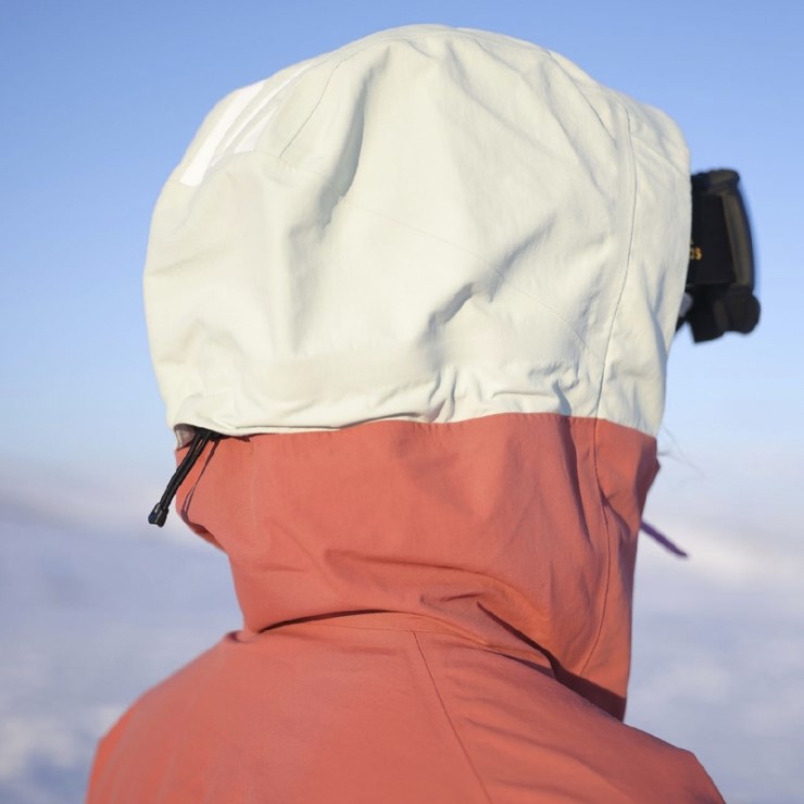 Adidas Terrex Chaqueta De Nieve De Nailon Posconsumo De 3 Capas Rojo