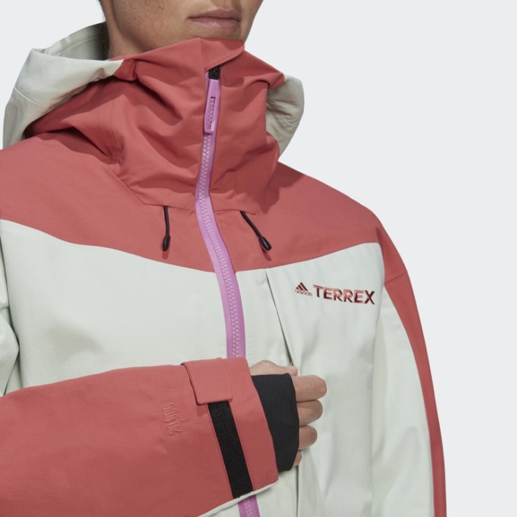 Adidas Terrex Chaqueta De Nieve De Nailon Posconsumo De 3 Capas Rojo