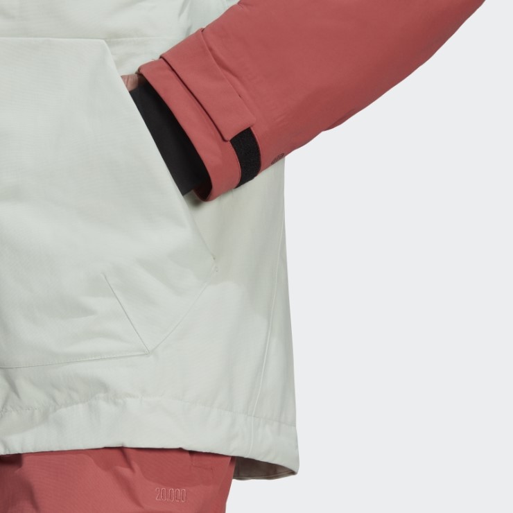 Adidas Terrex Chaqueta De Nieve De Nailon Posconsumo De 3 Capas Rojo