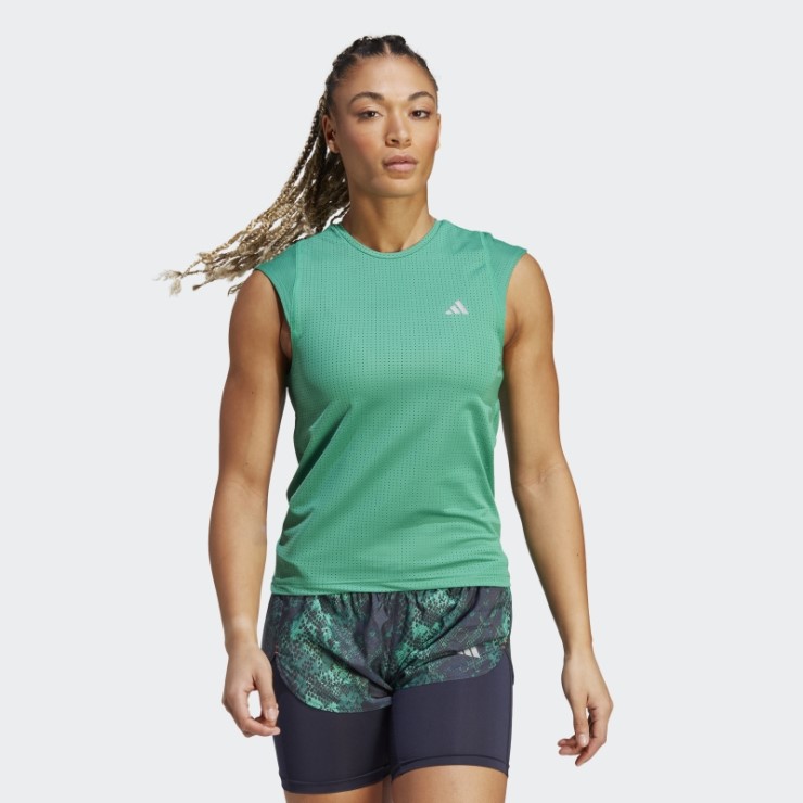 Camiseta Adidas Fast Running Verde Cancha