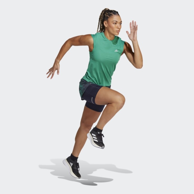 Camiseta Adidas Fast Running Verde Cancha