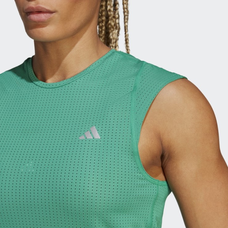 Camiseta Adidas Fast Running Verde Cancha