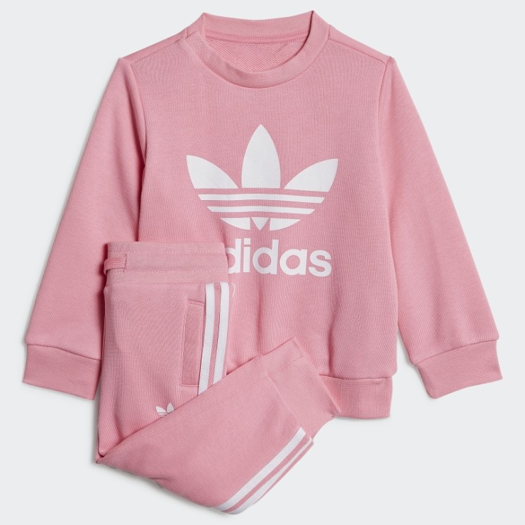 Conjunto Sudadera Crew Rosa Adidas