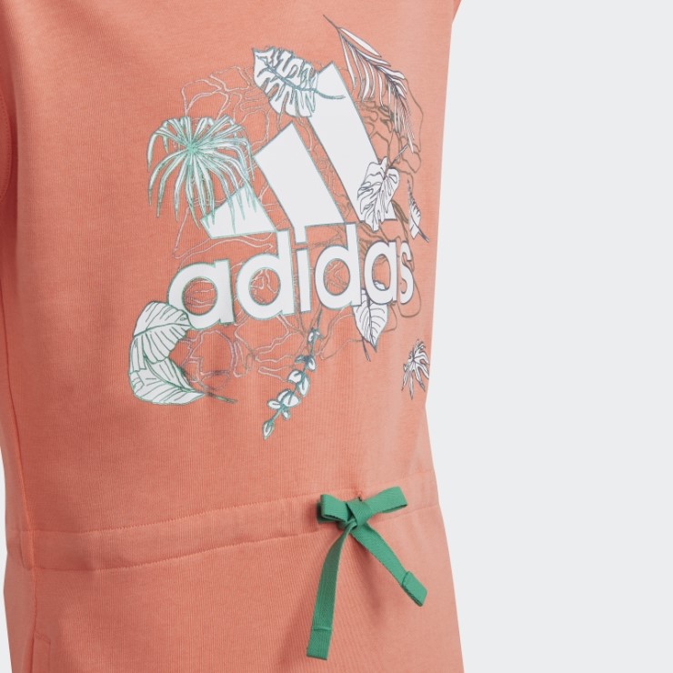 Vestido Coral Con Capucha Adidas Summerglam