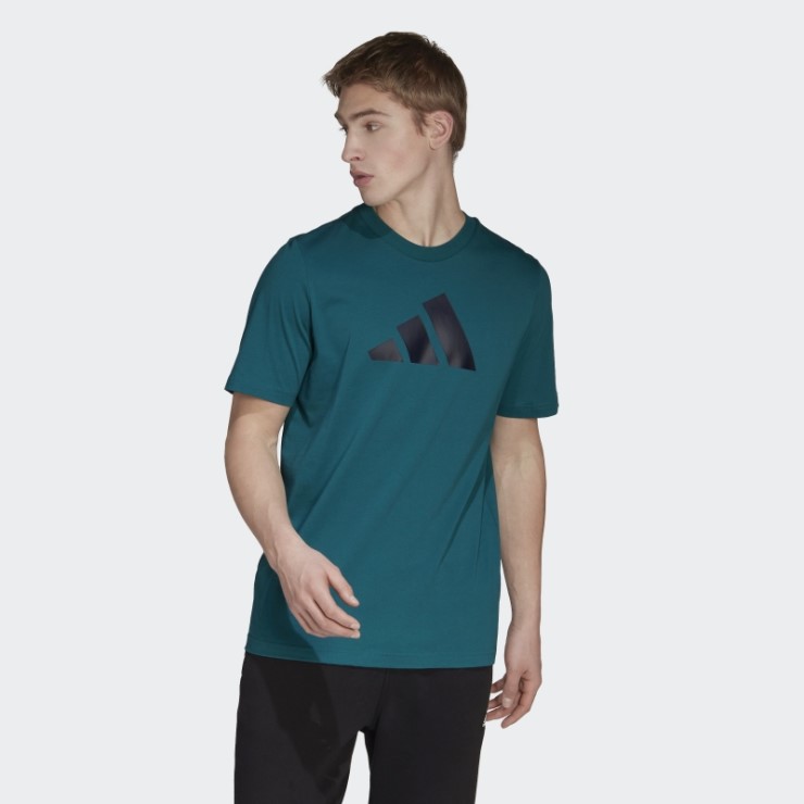 Camiseta Verde Azulado Con Logo De íconos Del Futuro Adidas