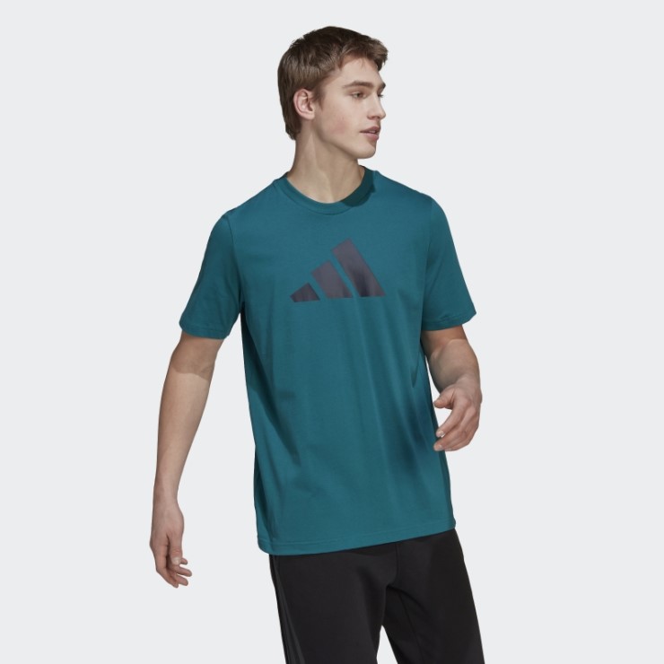Camiseta Verde Azulado Con Logo De íconos Del Futuro Adidas