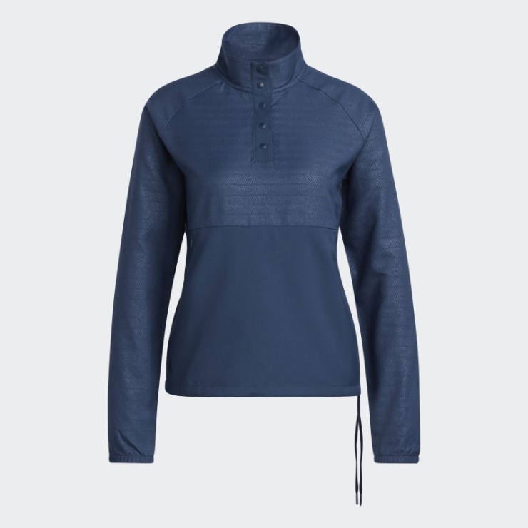 Jersey Con Broche De 1/4 En Relieve Adidas Azul Marino