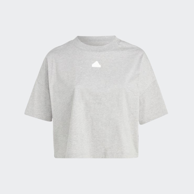 Camiseta De 3 Rayas Con íconos Del Futuro En Gris Medio (talla Grande) Adidas