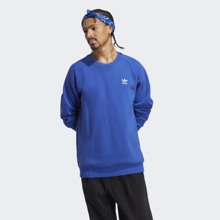 Sudadera Adidas Trefoil Essentials Cuello Redondo Azul