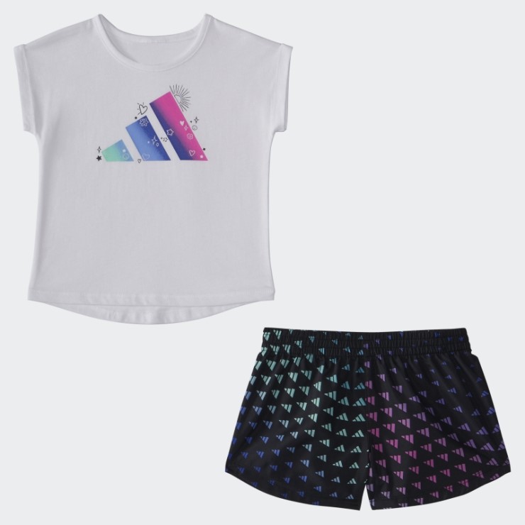 Conjunto Corto Adidas Igtank Wvn Aop Blanco