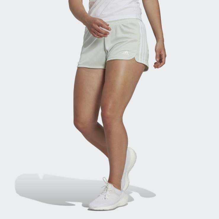 Adidas Pacer Shorts De Punto Verdes Con 3 Rayas