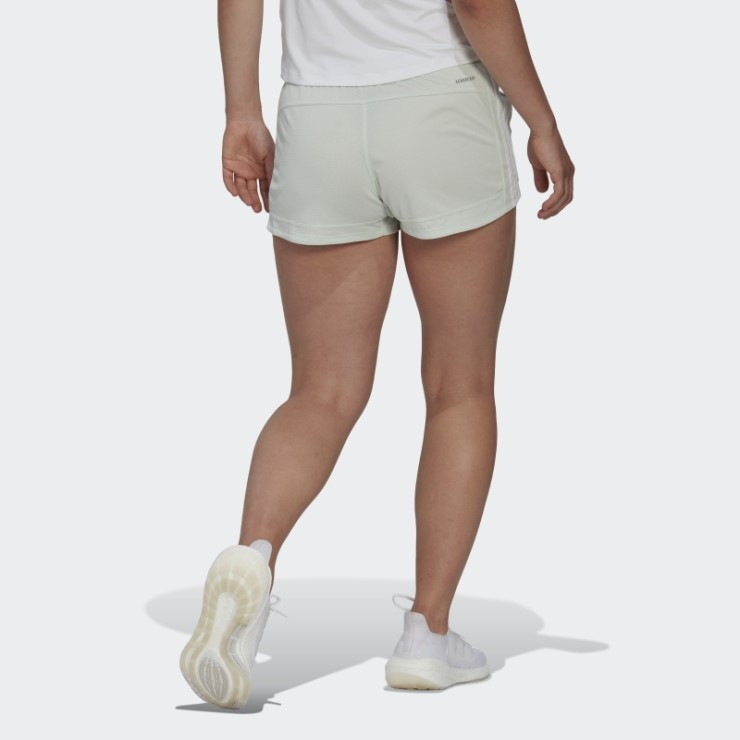 Adidas Pacer Shorts De Punto Verdes Con 3 Rayas