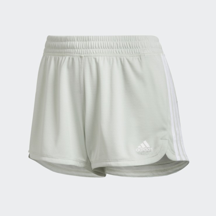 Adidas Pacer Shorts De Punto Verdes Con 3 Rayas