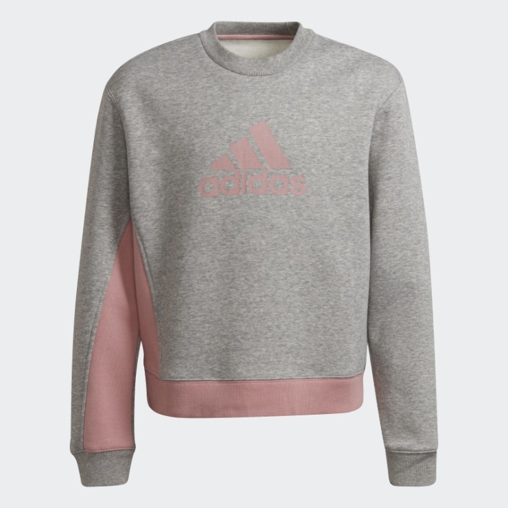 Logo De Sport Chándal De Algodón Adidas Gris Medio