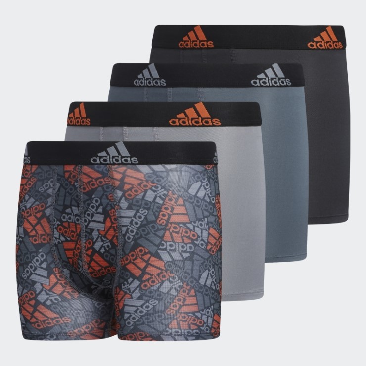 Calzoncillos Bóxer Adidas Sport Performance Graphic 4 Pares Naranja