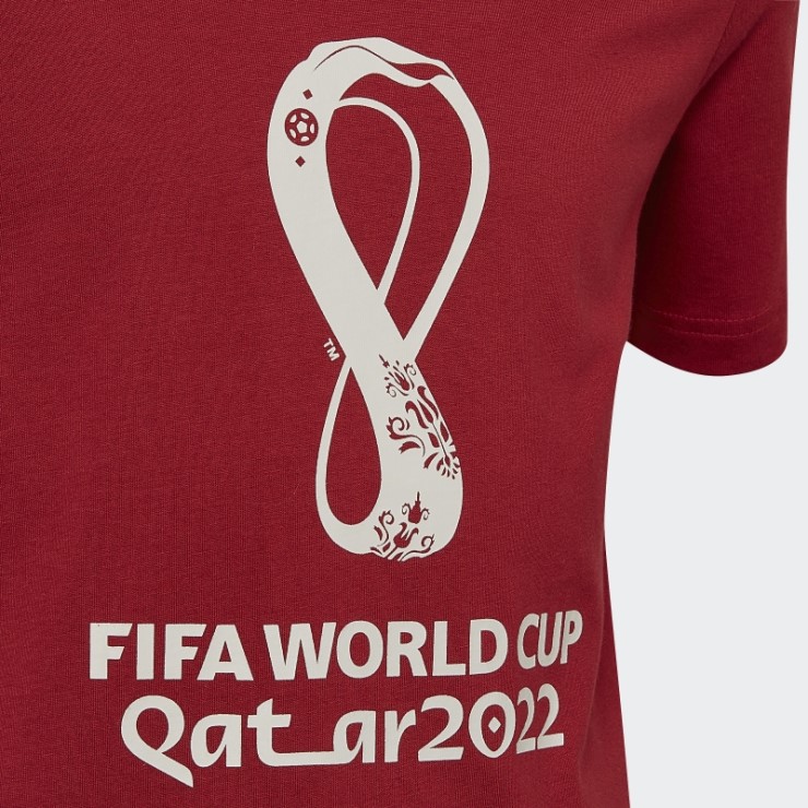 Camiseta Copa Mundial Fifa 2022 Emblema Oficial Granate Adidas