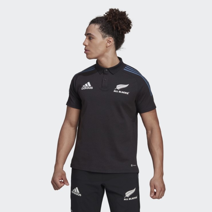Camiseta Polo All Blacks Rugby Adidas Negra