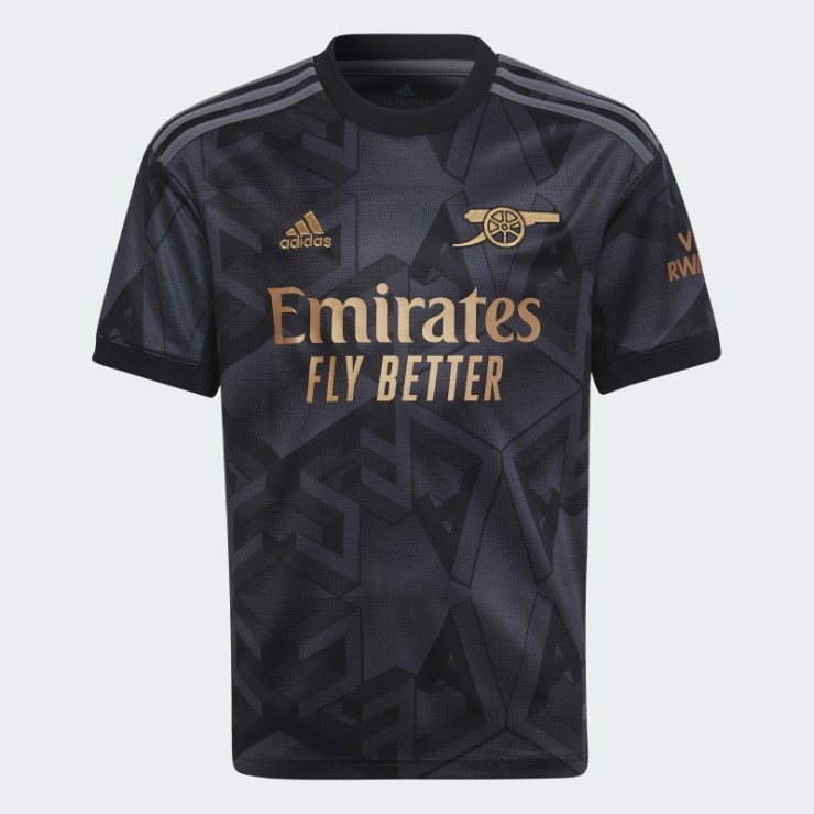 Camiseta Adidas Negra Segunda Equipación Arsenal 22/23
