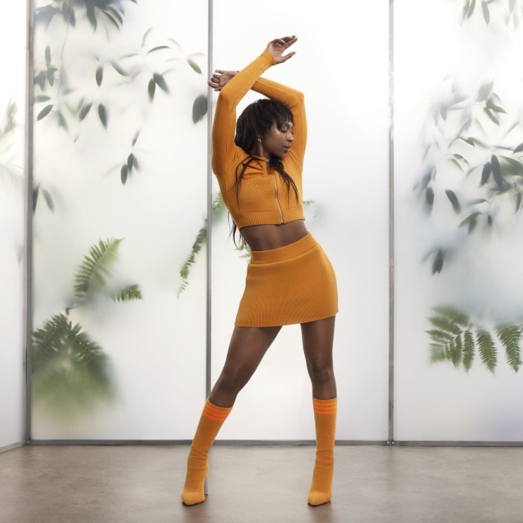 Adidas Focus Falda Naranja De Canalé