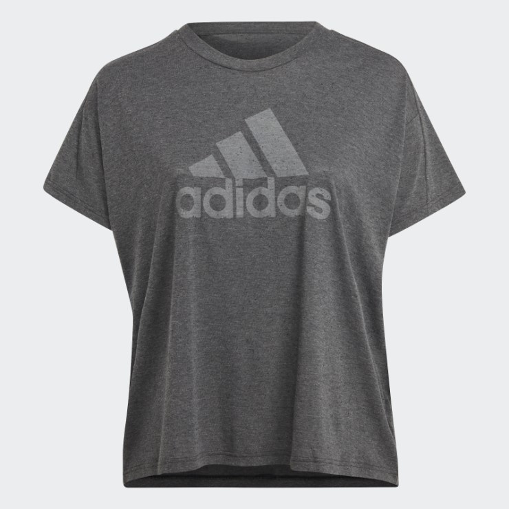 Camiseta Black Melange Adidas Future Icons Winners 3.0 (talla Grande)