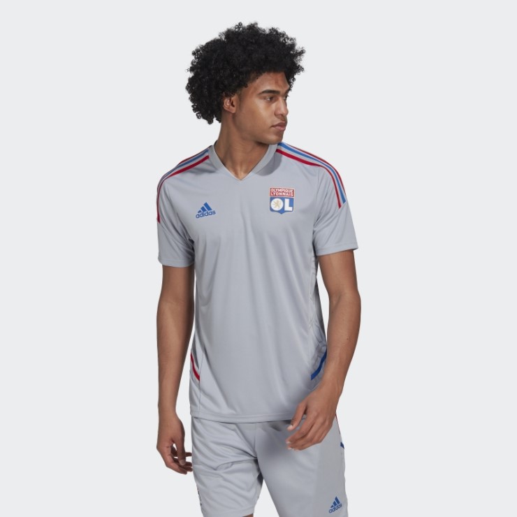 Camiseta De Entrenamiento Condivo 22 Del Olympique Lyonnais Plata Adidas