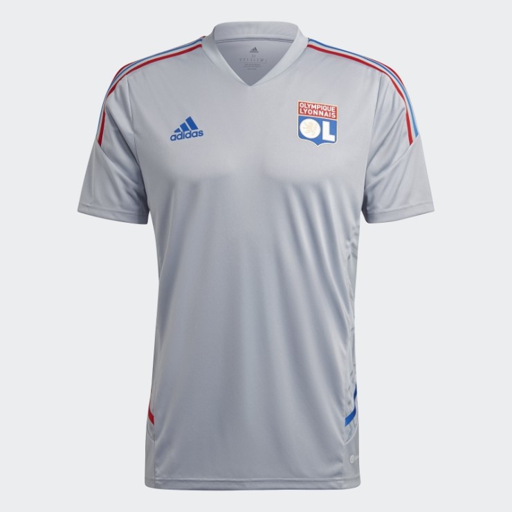 Camiseta De Entrenamiento Condivo 22 Del Olympique Lyonnais Plata Adidas