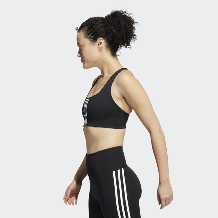 Sujetador Negro Adidas Powerimpact Training De Sujeción Media